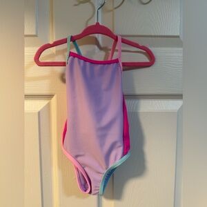 Baby Girls Colorblock One Piece Swimsuit | Size 12M | NWT UPF 50